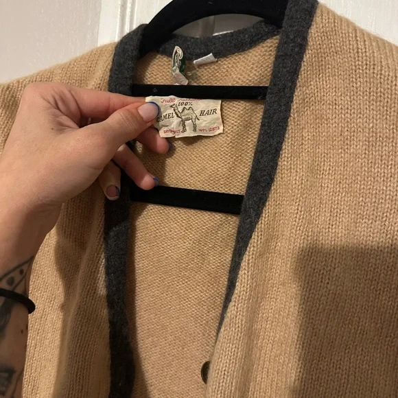 Vintage camel hair cardigan